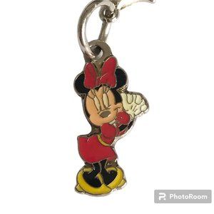 Vintage Disney Minnie Mouse Clip On Charm Bracelet Zipper Pull Purse Disneyana